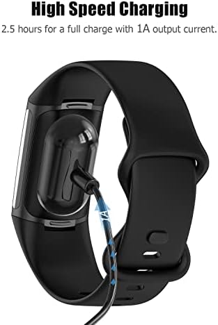 Smartwatch Charger Cable for Fitbit Charge 5/Luxe, Ancable 1M Fitbit Charge 5/Luxe Charger UK Replacement Charging Cord Charger Cable Compatible with Fitbit Charge 5/Luxe Fitness Tracker