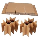 OFFSCH 2 Kit Divisores de Cartón para Cajas de Mudanza Divisores Resistentes para Copas y Cristalería Suministros para Mudanzas de Cocina Fácil Montaje y Protección