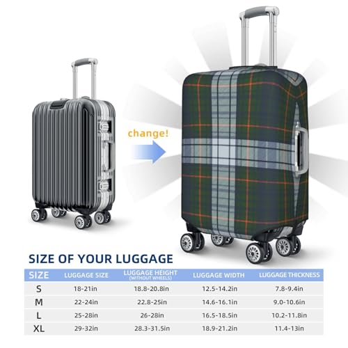 Color-Check-Plaid-Diagonal-Fabric-Texture Luggage Cover, Protective Washable Suitcase Cover - Travel Fashion Elastic Suitcase Protector Medium3