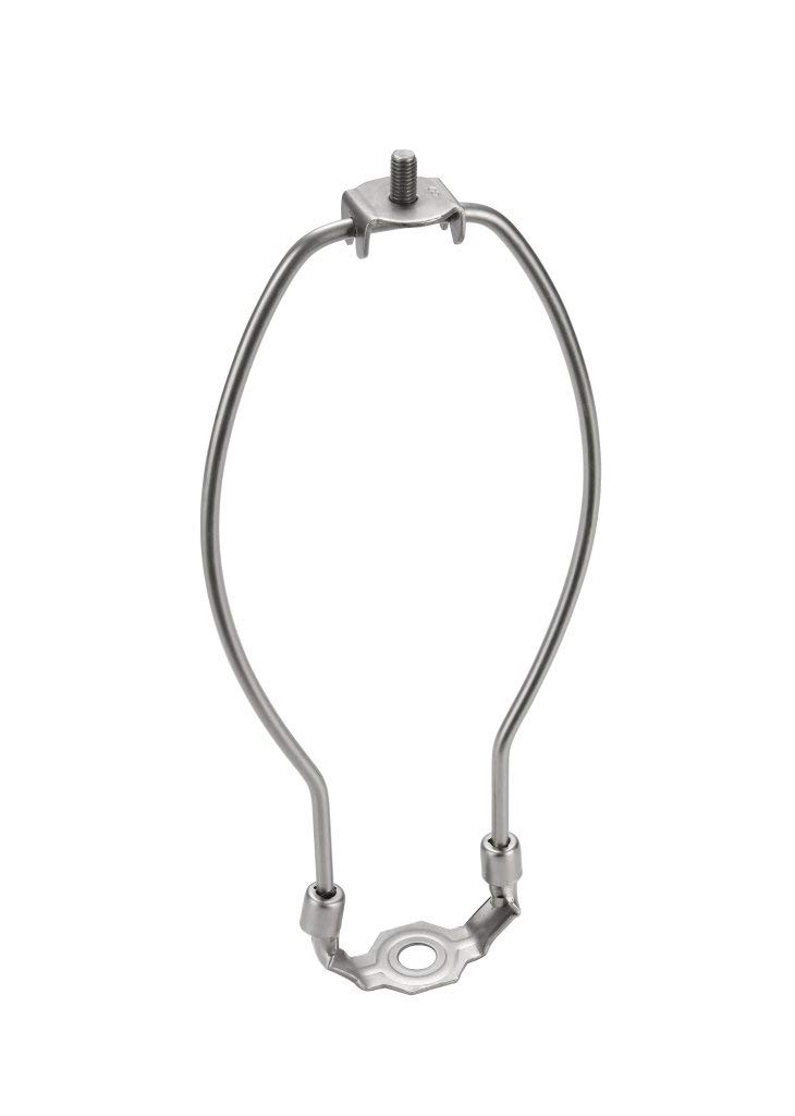 Aspen Creative 20009-2 9 Lamp Saddle, 9 1/2" Harp, Satin Nickel