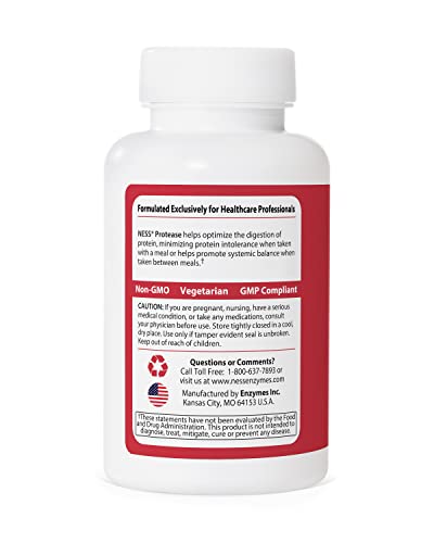 Ness Enzymes N41690 N4180 Protease #4 180 Vegcaps thumb #2