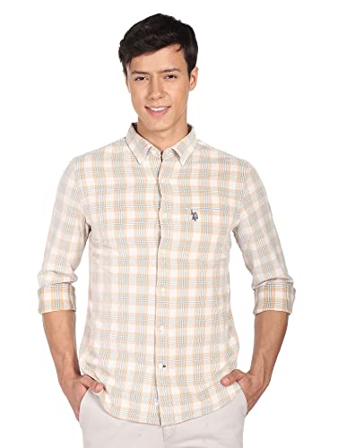 Image of U.S. POLO ASSN. Men Jogging Suit Checkered Tailored Fit Shirt