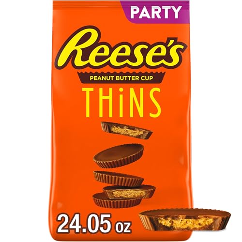 REESE'S THiNS Milk Chocolate Peanut Butter Cups, 24.05 oz Party Pack