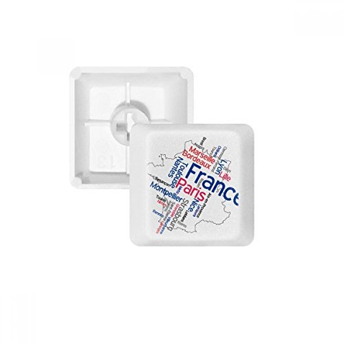 Keycaps PBT Blancs OEM R2 sans Marquage pour Clavier Mécanique Carte de France