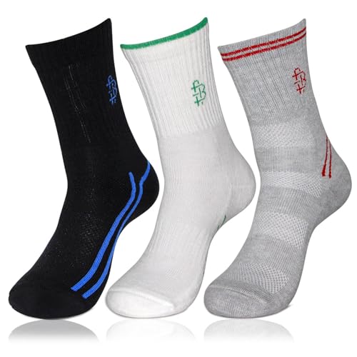 Image of Bonjour Mens Multicolour Quarter Length 3 Pairs of Sports Socks BRO7007-PO3