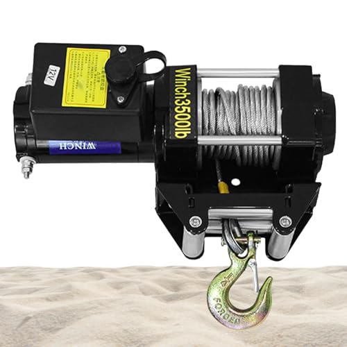 Cabrestante eléctrico resistente 3500lb 12V-24V miniatura 1