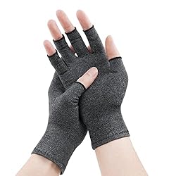 ACWOO Guantes de Artritis - Compresión Anti-artrit...: 【ALIVIO DEL DOLOR】 ACWOO guantes sin dedos para artritis están especialmente diseñados para promover la circulación sanguínea, brindan calor a las articulaciones, son muy efectivos para la artritis, túnel carpiano, tendinitis, rigidez del pulgar, fat...