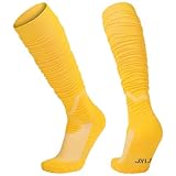 Valcatch Scrunch Football Socks for Men & Women Extra Long Padded Athletic Socks Knee High Stocking Soccer Baseball Socks