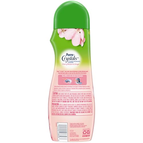 Image of Purex Crystals In-Wash Scent Booster, Fresh Cherry Blossom, 21 oz (Pack of 4), Long-Lasting Freshness & Odor Elimination Technology