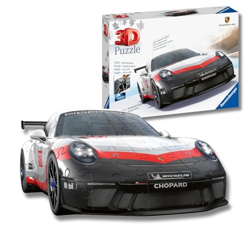 Ravensburger - Puzzle 3D Porsche 911 GT3 Cup, Modellini auto da costruire 152 pezzi