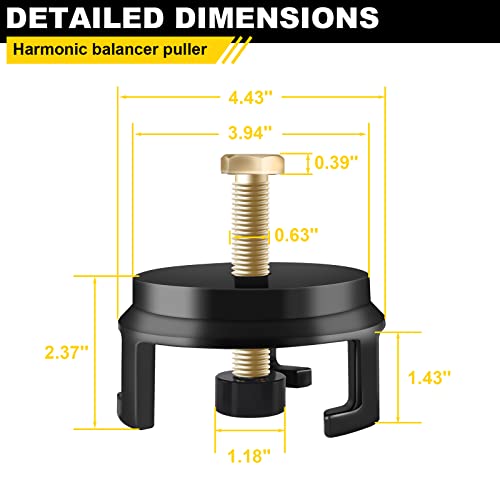 25264 Gm Ls Harmonic Balancer Puller, Ls Crank Pulley Puller, Remove Ls Balancer Without Tapped Holes, Engine Quick Removal Harmonic Balancer, Compatible With Gm, Chrysler, Jeep, Dodge1 #TOP2