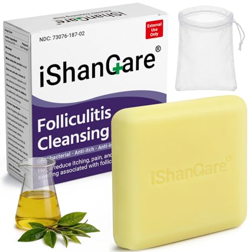 ishancare Folliculitis Soap - Soothing Folliculitis Treatment & Care of Ingrown Hair. All-Natural...