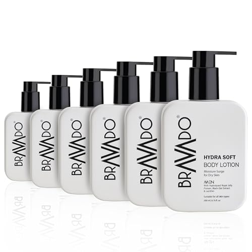 Image of BRAVADO Hydra Soft Body Lotion with SPF (Pack of 6) Value Bundle | Moisturizing Body Lotion with Sun Protection | Hydrating Daily Skin Care for Men | Non-Greasy Formula | 200ml Each