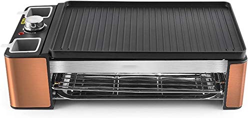 WSJ dainkaolu Barbecue Stove Double Electric Grill Smokeless Home Barbecue Skewer Machine (Color : A, Size : 47 * 12cm)