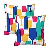 Caractéristiques : notre housse de coussin pour verres à cocktail et bouteilles de vin est pratique pour charger et décharger le noyau de l'oreiller sans perdre sa beauté, et le fil à coudre plat n'est pas facile à ouvrir, à déformer et à boulocher. Non seulement pratique, mais aussi décoratif. Excellent cadeau de Noël pour votre famille et vos amis