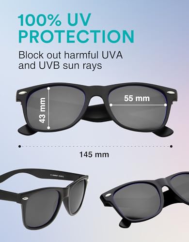 Image of zeroUV - Classic Colored Mirror Lens Square Horn Rimmed Sunglasses for Men Women