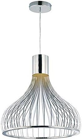 ET2 E24568-75PC Turbo LED Single Pendant, Polished Chrome Finish, Glass, PCB LED Bulb, 50W Max., Dry Safety Rated, 3500K Color Temp., Standard Dimmable, Vinyl Shade Material, 1344 Rated Lumens