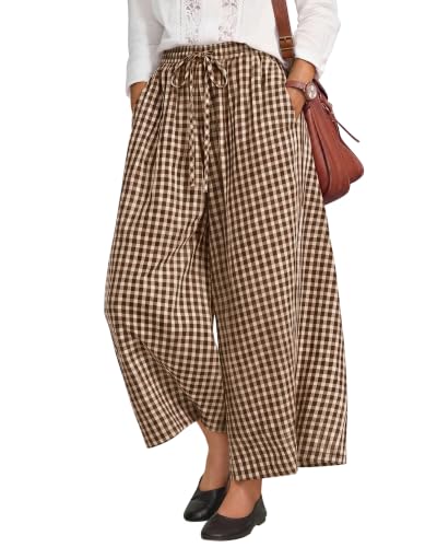 Huukeay Plaid Gingham Pants