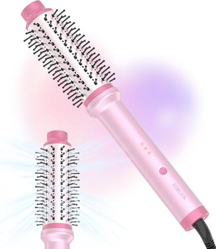 2PCS Cepillo térmico y plancha de vapor para cabello miniatura 6