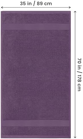 Utopia Towels - Premium Jumbo Bath Sheet 2 Pack - 100% Cotton Highly Absorbent and Quick Dry Extra Large Bath Towel - Super Soft Hotel Quality Towel (35 x 70 Inches, Plum) - Thumbnail 3