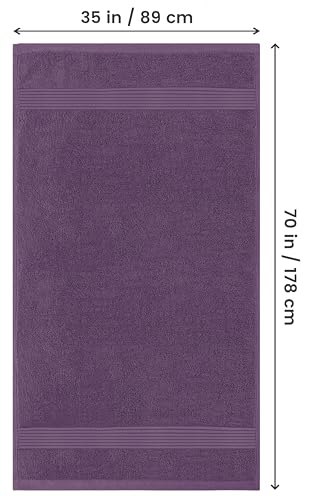 Image of Utopia Towels - Premium Jumbo Bath Sheet 2 Pack - 100% Cotton Highly Absorbent and Quick Dry Extra Large Bath Towel - Super Soft Hotel Quality Towel (35 x 70 Inches, Plum)