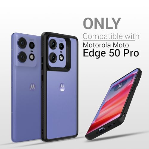 Image of KAPAVER Impulse Back Cover Case for Motorola Edge 50 Pro (TPU+PC) (Black)