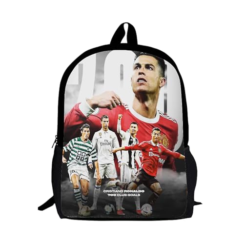 NTGFU Football Backpack Kids, Football Star School Bag, Boys School Bag 36 x 24 x 11 cm for Elementary and Middle School Students, Children Casual Travel Rucksack