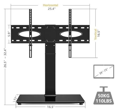 Soporte móvil para TV con ruedas, ajustable y universal miniatura 3