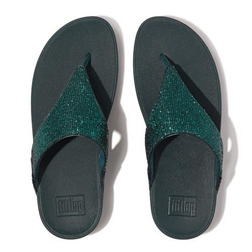 Image of FitFlop Women's LULU Suede Toe-Post Sandals | Lightweight Summer Walking Sandals with Cushioned Comfort, Arch Support & Grip