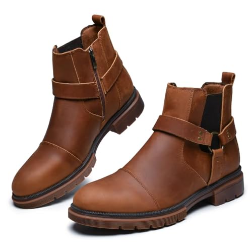 Image of Arkbird Chelsea Ankle Boots for Men Genuine Leather Oxford Casual and Formal Dress Boot