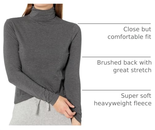 Image of Amazon Essentials Women's Long-Sleeve Turtleneck Stretch Fleece (Available in Plus Size)
