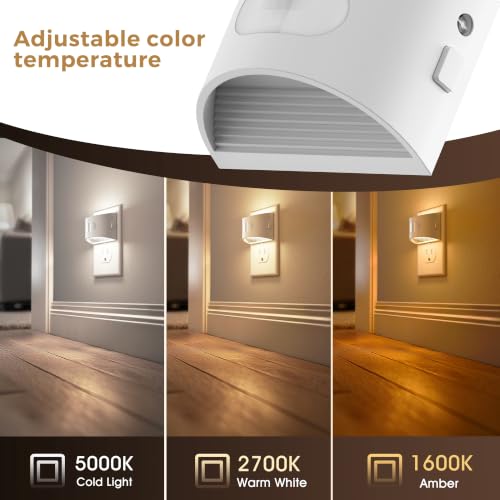 Image of L LOHAS LED Night Light with Motion Sensor & Dusk to Dawn Sensor, 3CCT