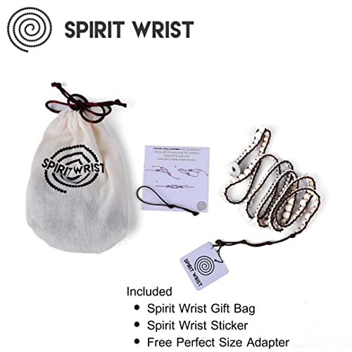 Spirit Wrist Nico Wrap Beaded Bracelets – Boho Bracelets For Women & Men – White Stone + Silver Zinc Bead Bracelet – Handmade In Bali Women’s & Mens Bracelet – Great Gift For Women & Men #TOP4
