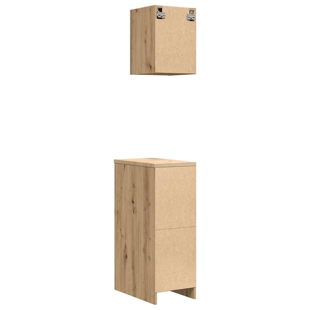 Armoires Garage 2 pcs chêne Artisanal Bois d'ingénierie,Entreprise & Industrie,Stockage Industriel,Armoires industrielles,24.45 kg-3328295