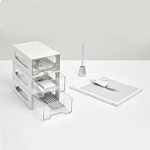 Miniatura 2 de Organizador de almacenamiento de 3 niveles para oficina en casa, escuela, organizador de documentos de múltiples usos, caja de almacenamiento de