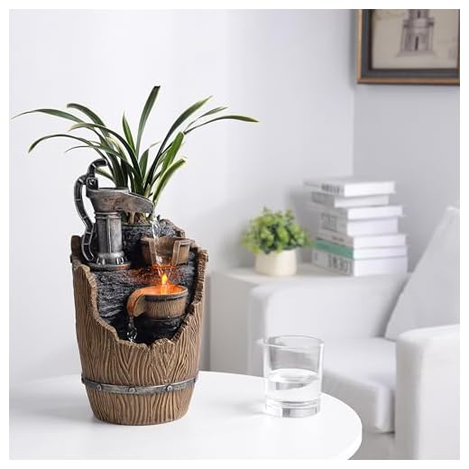 Tolevoit Tabletop Fountain with LED Lights
