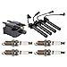 TRQ Ignition Coil and Spark Plug Kit 6 Piece Iridium Spark Plugs Compatible with 2003-2008 Mini Cooper