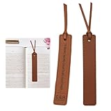 ZENQARI 2 Piezas Marcapáginas Materiales Escolares de Cuero Fabricados para Más Tacto Utilizados para Separar Libros (Marrón)