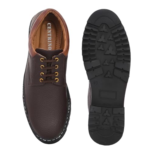 Image of Centrino Lace-Up Men's Formal Shoe | Stylish with Soft Cushioned Insole | Sleek Lace-Up Design for Formal Look | Durable with Anti-Skid Sole | Ideal for Office Wear (9290)