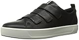 ECCO Men's Soft 8 3-Strap Fashion Sneaker, Black, 9-9.5