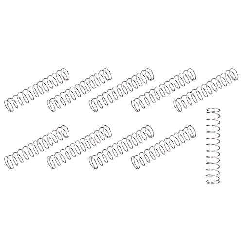 Metallixity Compression Springs (1X15Mm Od,80Mm Free Length) 10Pcs, 304 Stainless Steel Extension Spring - For Shop Home Repairs, Diy Projects, Silver Tone #TOP23