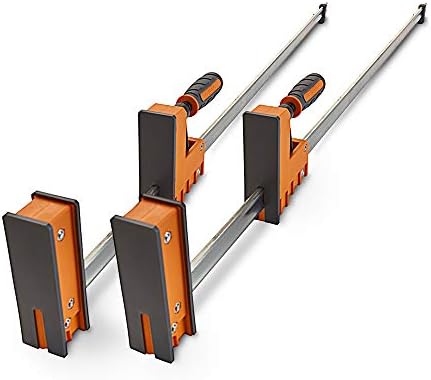 Bora 50" Parallel Clamp Set, 2 Pack of Woodworking Clamps with Rock-Solid, Even Pressure, 571150T