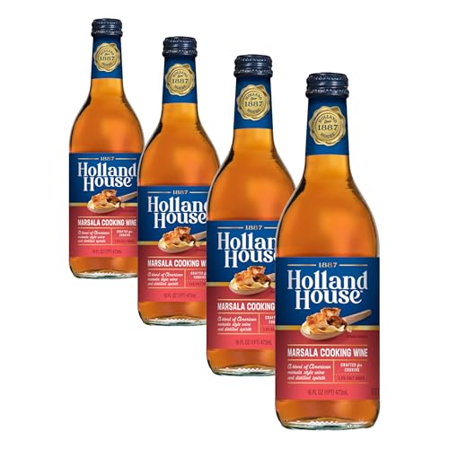 Image of Holland House Marsala Cooking Wine, Ideal for Cooking, Roasting and Marinating, 16 FL OZ (Pack of 4)