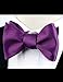Alizeal Solid Self-tied Bow Tie Woven Bow ties for Men, Grape