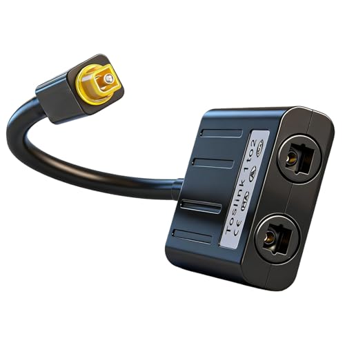 ingoodtle Répartiteur Cable Fibre Optique Audio Toslink 0.2M Diviseur Optique 1 en 2 Sorties Adaptateur Optique Numérique SPDIF Diviseur pour TV DVD...