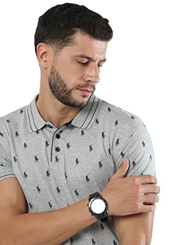 fanideaz Mens Cotton Half Sleeve Printed Polo T Shirt with Collar