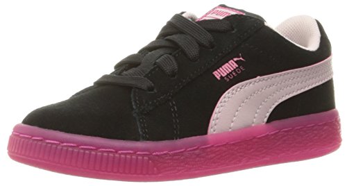 PUMA Suede LFS Iced Kids Sneaker (Toddler), Puma Black-Pink Dogwood-Beetroot Purple, 4 M US Toddler