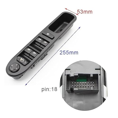 Interrupteur lève-vitre Peugeot 207 commande de rétroviseur