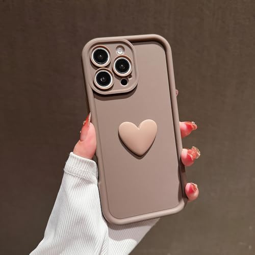 PAIXIKYZ Compatible con Realme C21Y/Realme C25Y – Funda TPU Suave con Corazón 3D, Color Sólido, Antigolpes