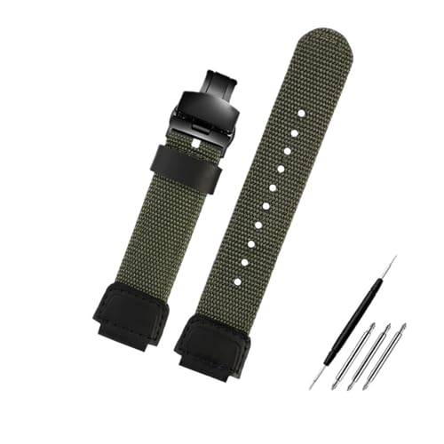 [X] Fit For Casio Fit For G-SHOCK DW5600 GW-5000 GWM5610 GM-5600 voh ǃiCLoXvXgbv Y ʋCXgoh uXbg(Green-black Fold